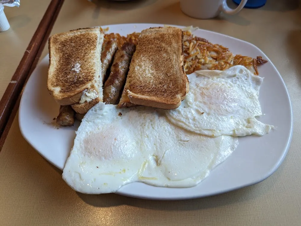 Eggs Hash Browns Toast